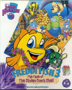 Freddi Fish 3 & The Case Of The Stolen Conch Shell PC MAC CD find clues